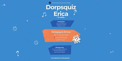 Dorpsquiz Erica – editie 7 in Emmen