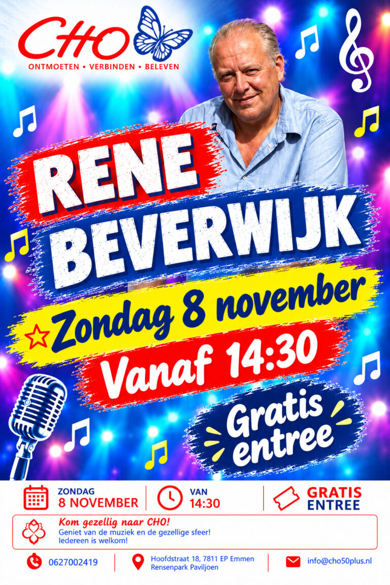 René Beverwijk bij Cho50plus — muziek in Emmen